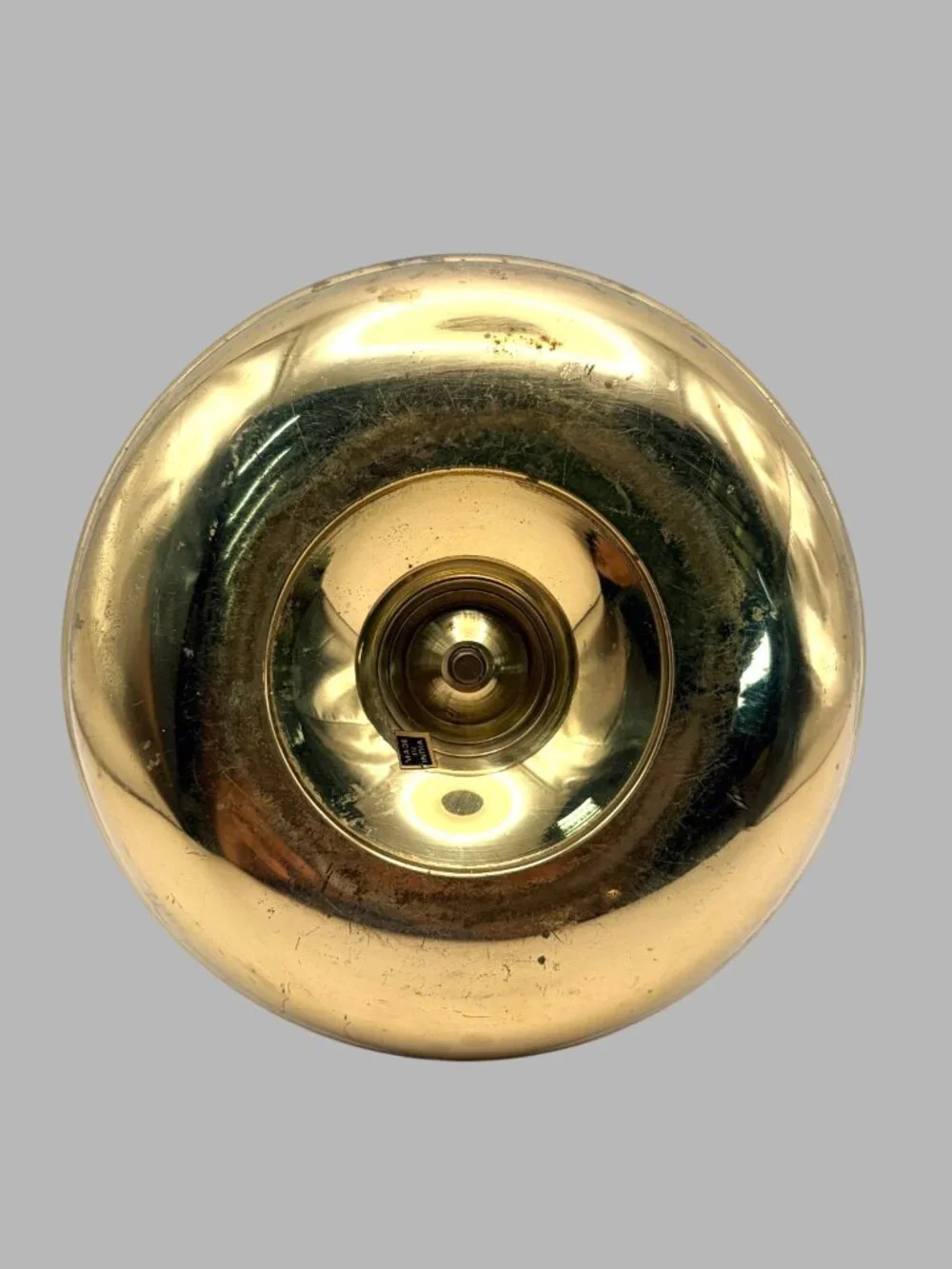 Vintage Brass Chamberstick Candle Holder Made in India 7.5” Handle Catch Tray